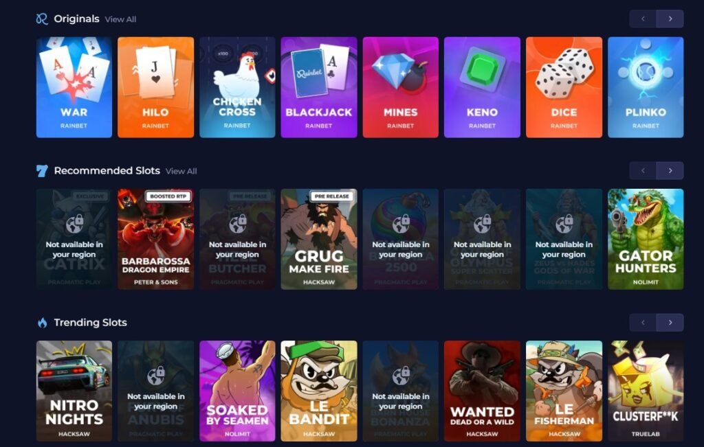 Rainbet-games